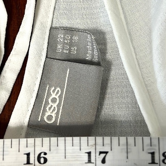 🎉HP🎉ASOS,Stunning Blouse, Lightest Creme,Dolman Sleeves,Front & Back,Size 18 - Picture 4 of 8